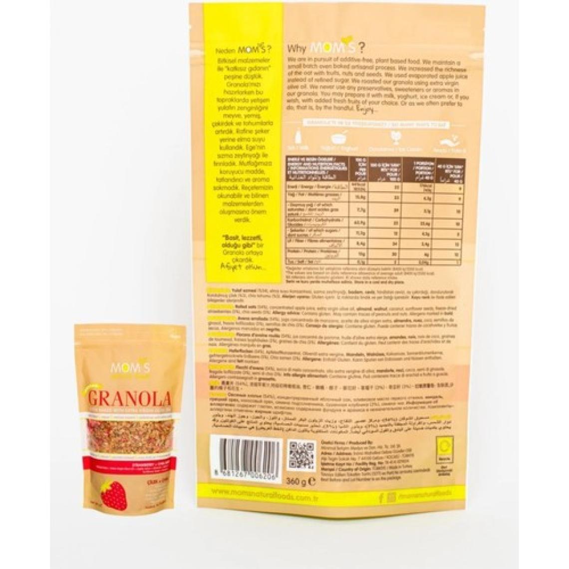 Mom's Natural Foods 2'li Granola - Çilek Chıa 360 G - Yabanmersini 360 G
