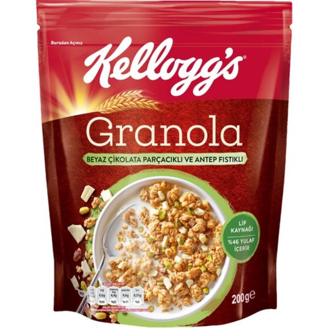 Kellogg’s 3lü Granola Paketi,Çikolata Parçacıklı ve Fındıklı,Karışık Meyveli,Antep Fıstıklı ve Beyaz Çikolata Parçacıklı, Klasik