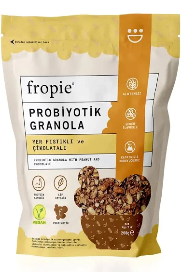 Glutensiz Yer Fıstığı & Çikolatalı Probiyotik Granola - 200 g