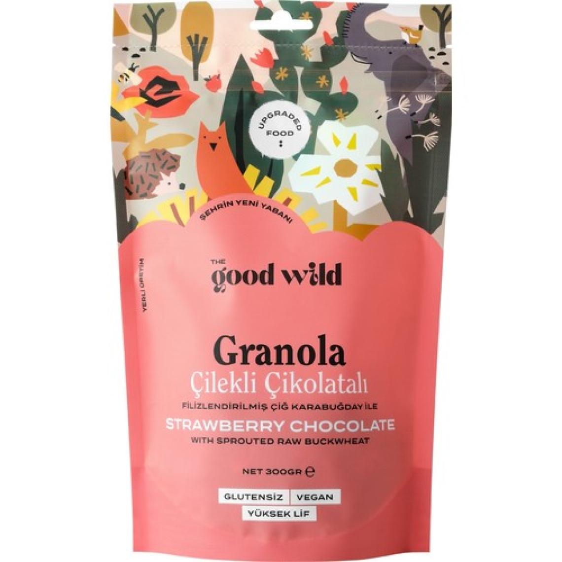 The Good Wild Glütensiz, İlave Şekersiz Granola Çilekli Çikolatalı 300 G