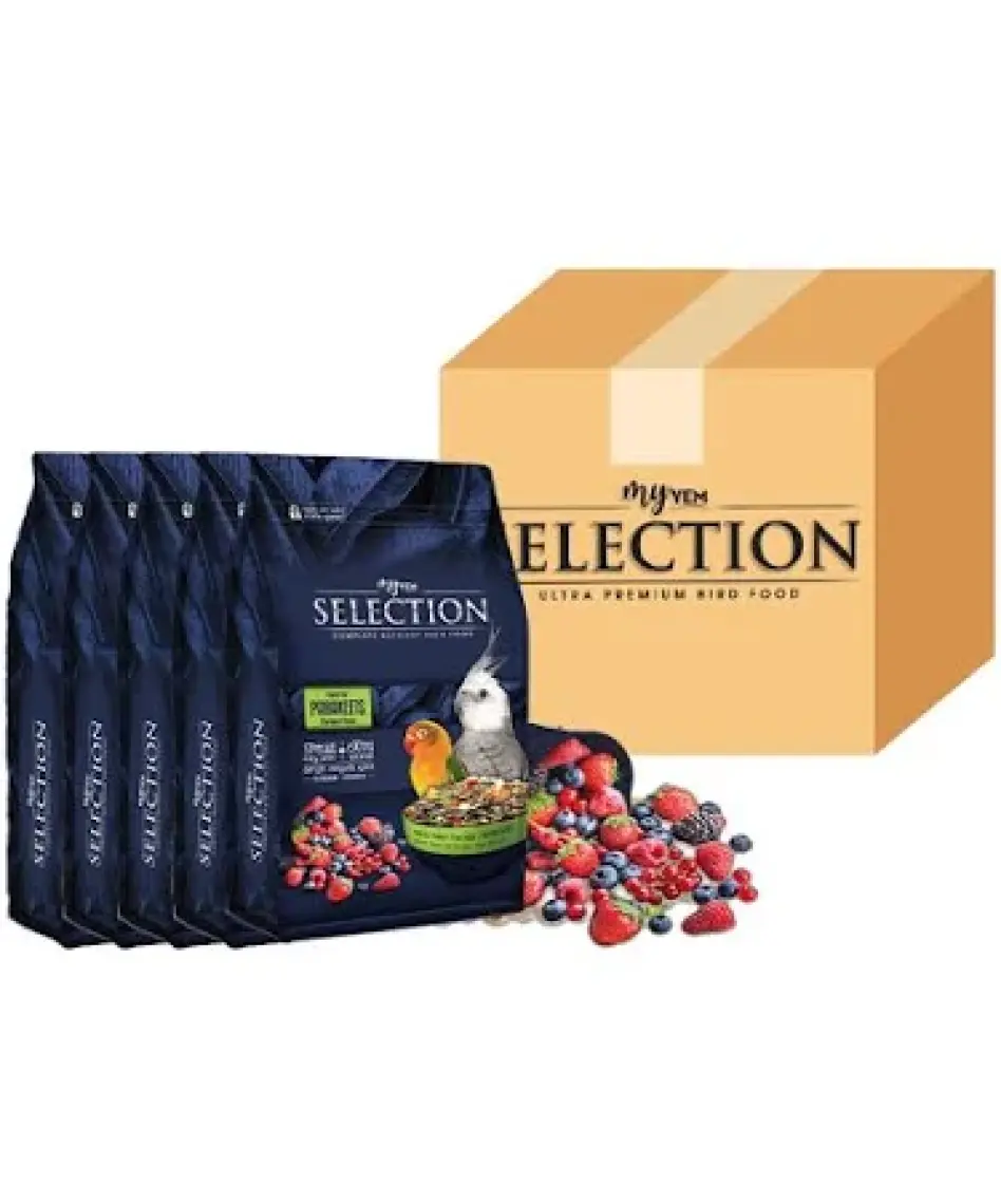 Myyem Selection Gerçek Meyve Parçalı Paraket Yemi 1kg  (3 Adet)