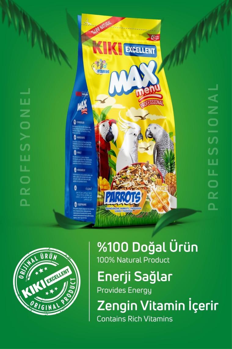Kuş Max Menu Parrots Papağan Yemi 1000 Gr. Kb309