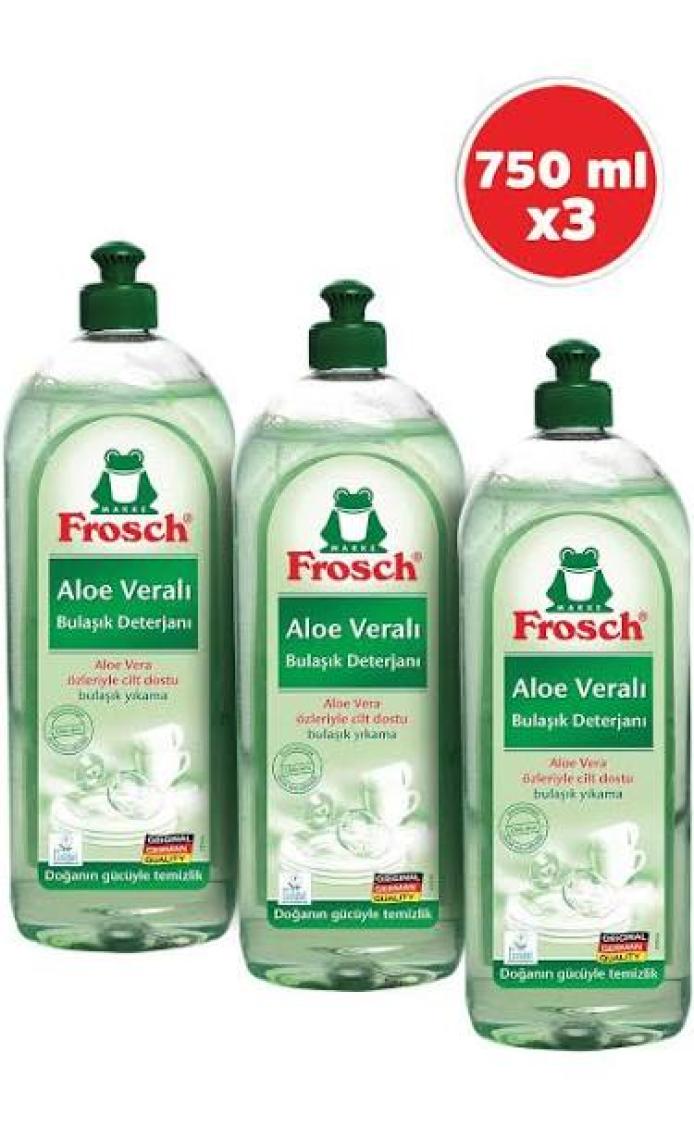 Frosch Bulaşık Losyonu Aloeveralı 750 ml x 3 Adet