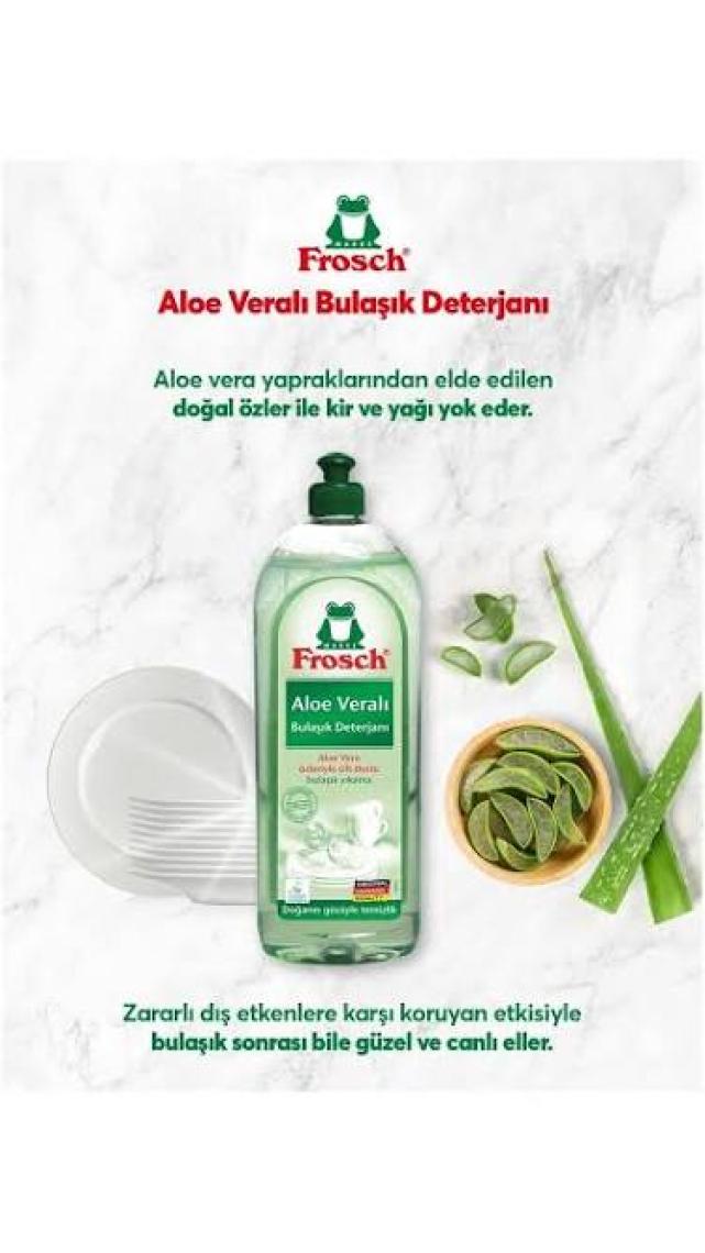 Frosch Bulaşık Losyonu Aloeveralı 750 ml x 3 Adet