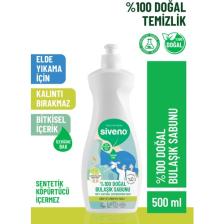 Siveno %100 Doğal Bulaşık Sabunu Bitkisel Elde Bulaşık Sabunu Nemlendirici Vegan 500 ml