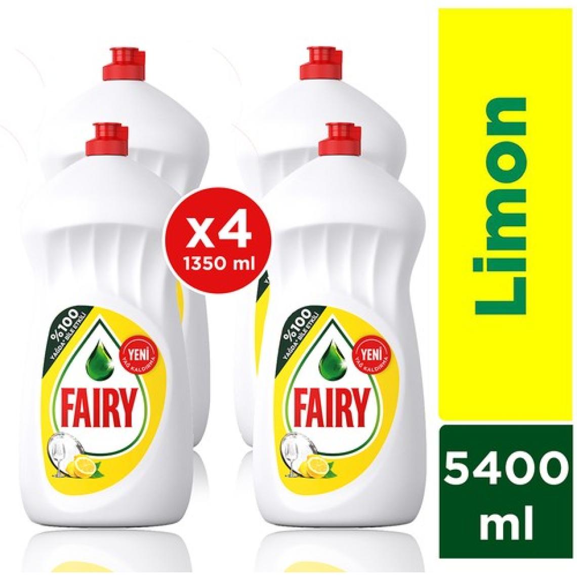 Fairy Sıvı Bulaşık Deterjanı Limon 1350 ml 4'lü