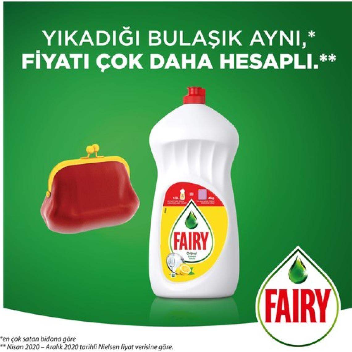 Fairy Sıvı Bulaşık Deterjanı Limon 1350 ml 4'lü