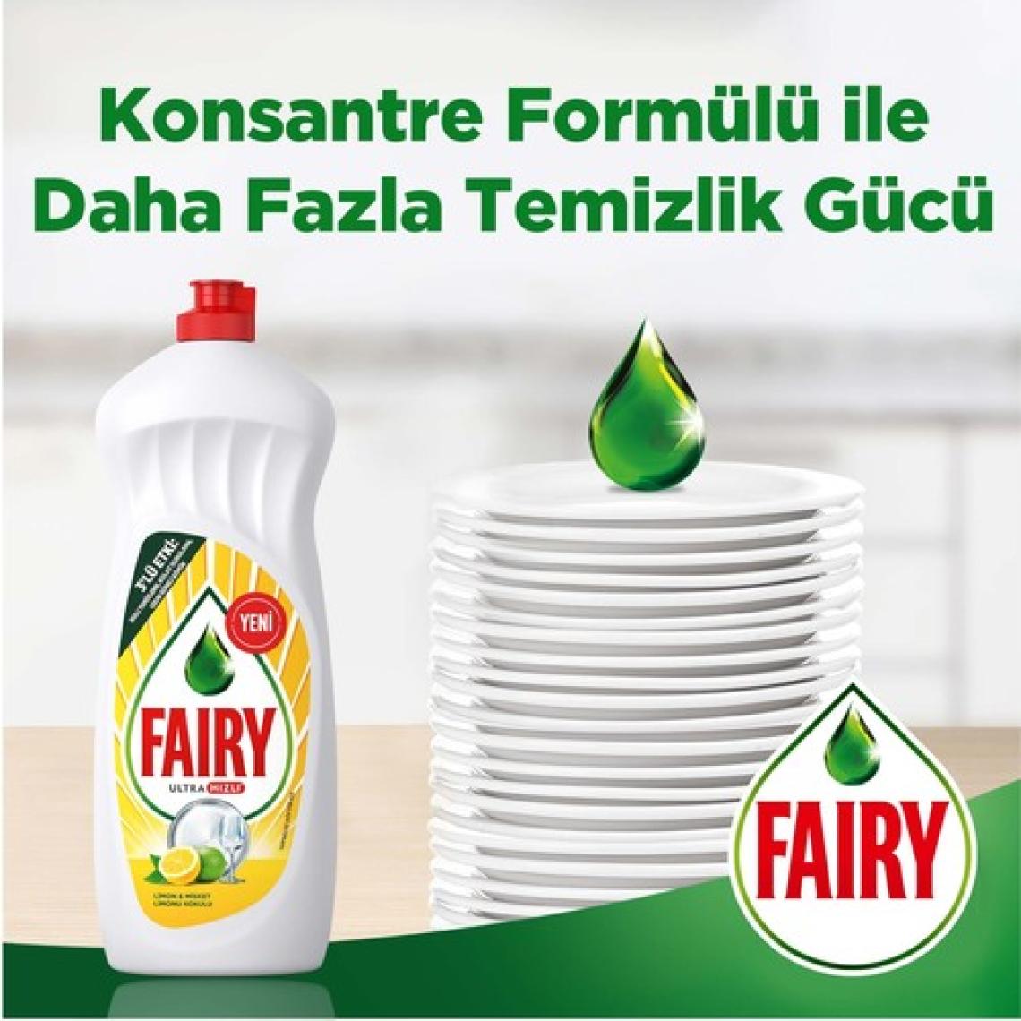 Fairy 2700 ml ( 2 x 1350 ml) Sıvı Bulaşık Deterjanı Limon Fırsat Paketi