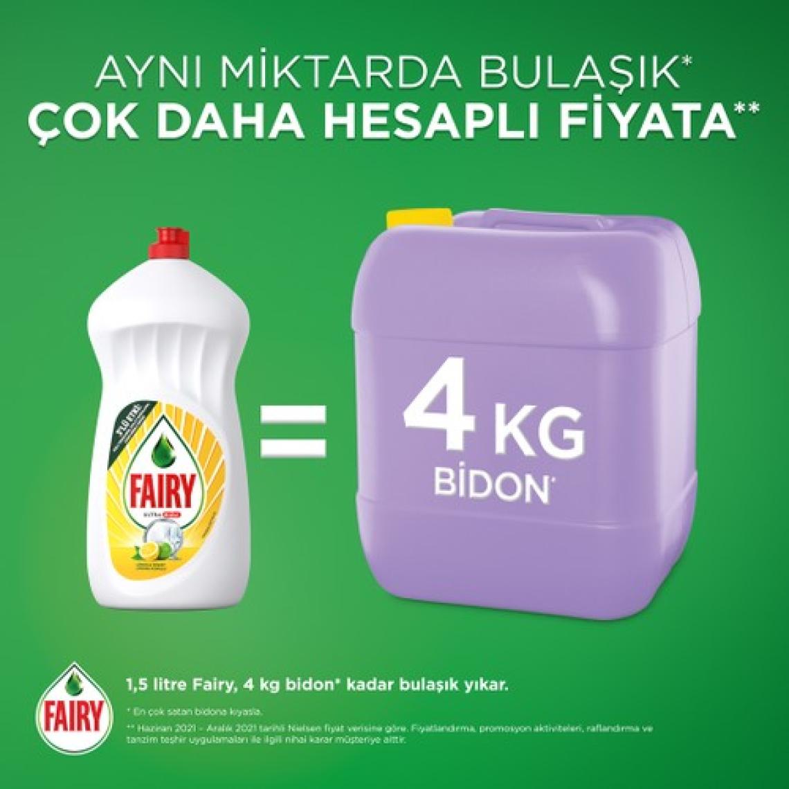Fairy 2700 ml ( 2 x 1350 ml) Sıvı Bulaşık Deterjanı Limon Fırsat Paketi