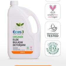 Elde Bulaşık Deterjanı, Organik & Vegan Sertifikalı, Ekolojik, Hipoalerjenik, Aloe Vera’lı, 2.5 Lt