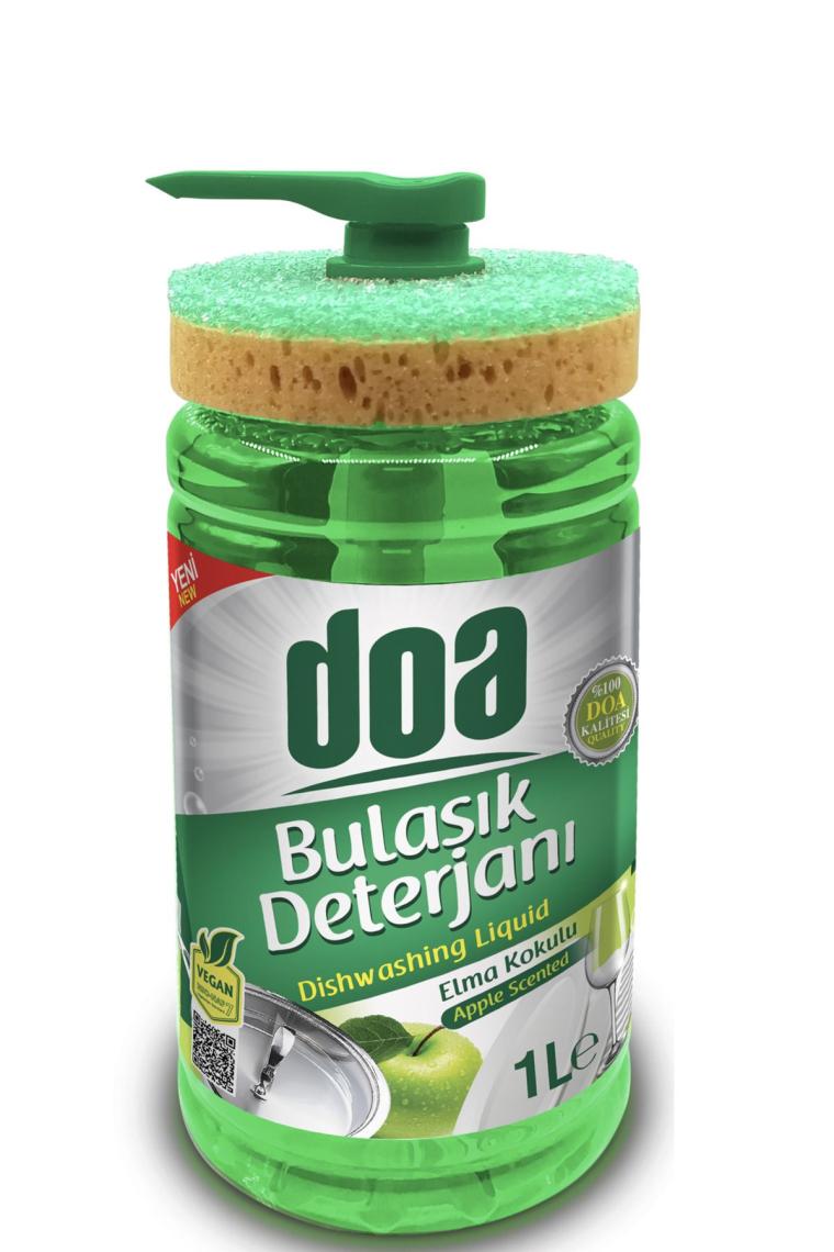 Doa Sıvı Bulaşık Deterjanı Süngerli Elma Kokulu 1000 ml