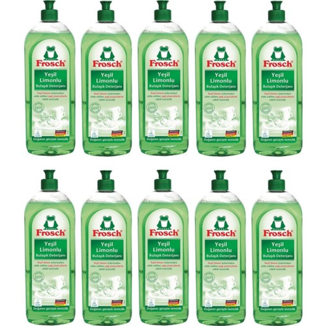 Frosch Yeşil Limonlu Bulaşık Deterjanı 750 ml x 10 Ad