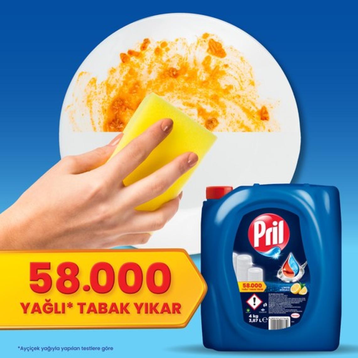 Pril Sıvı Bulaşık Deterjanı 4 Kg. Limon