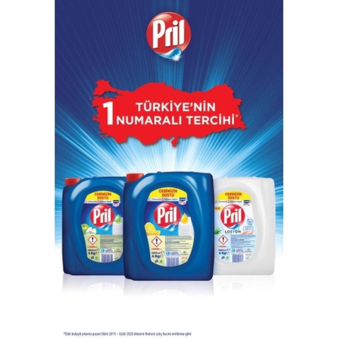 Pril Limon 4 KG x 4 Adet Sıvı Bulaşık Deterjanı