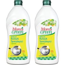 Mom's Green Bitkisel Elde Bulaşık Deterjanı Limon Eco 750 ml 2 Li Set