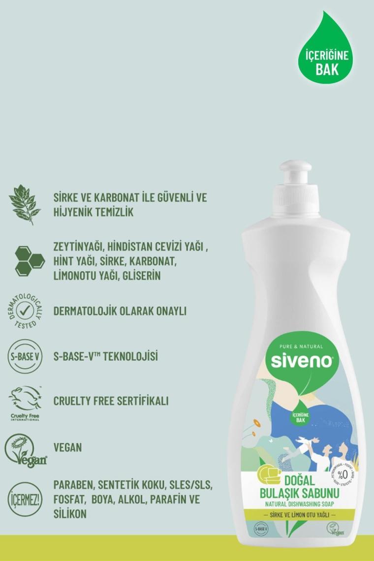 %100 Doğal Bulaşık Sabunu Bitkisel Elde Bulaşık Sabunu Nemlendirici Vegan 500 ml