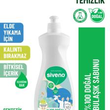 %100 Doğal Bulaşık Sabunu Bitkisel Elde Bulaşık Sabunu Nemlendirici Vegan 500 ml