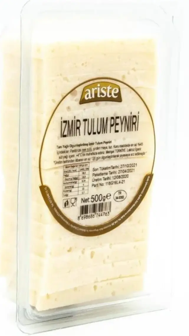 Ariste Keyif Serisi – Dilimli İzmir Tulum Peyniri 500 gr – Olgunlaştırılmış, İnek Sütü
