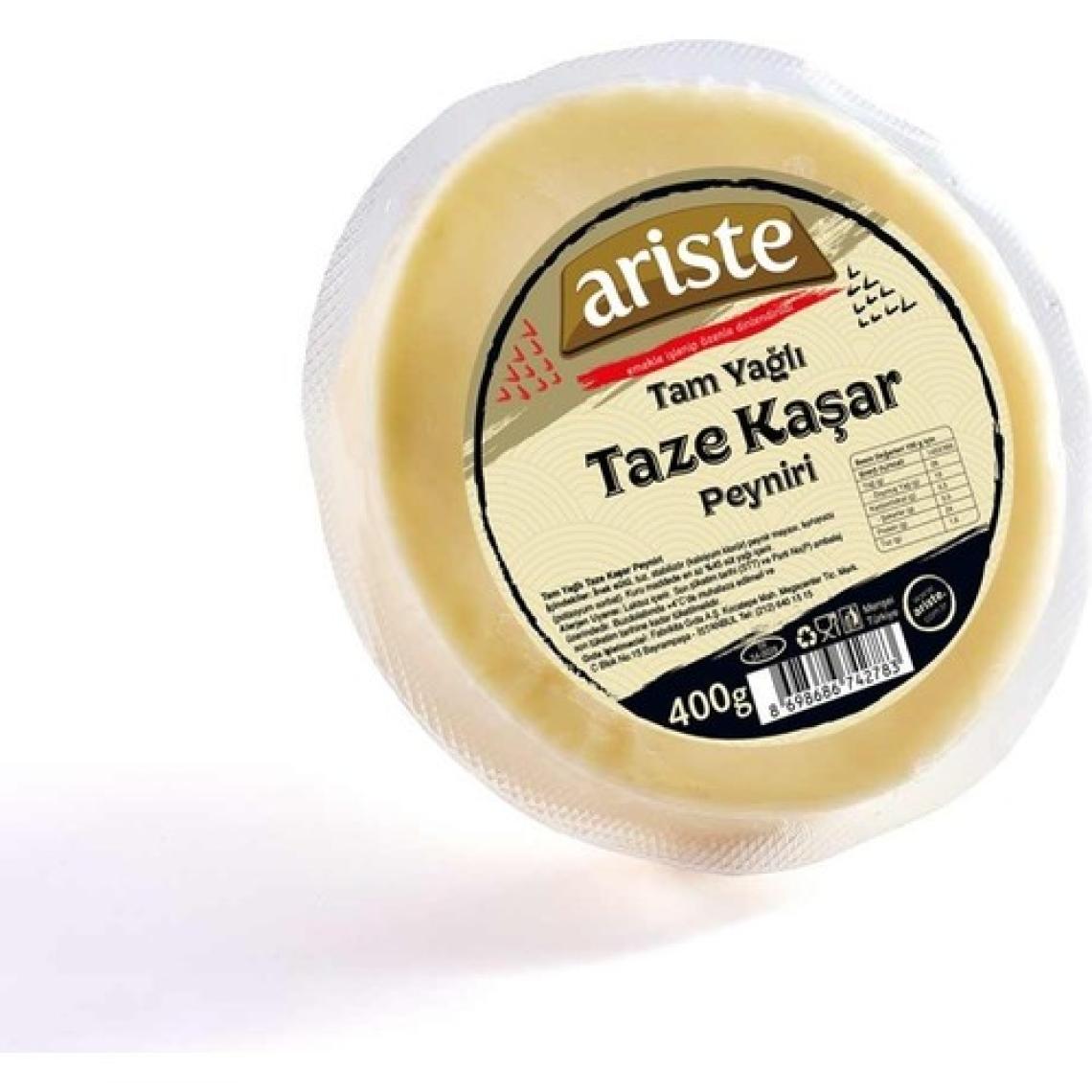Ariste Tam Yağlı Taze Kaşar Peyniri 400 gr