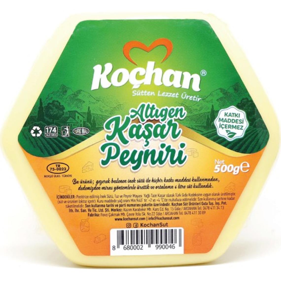 Koçhan Altıgen Kaşar Peyniri 500 gr