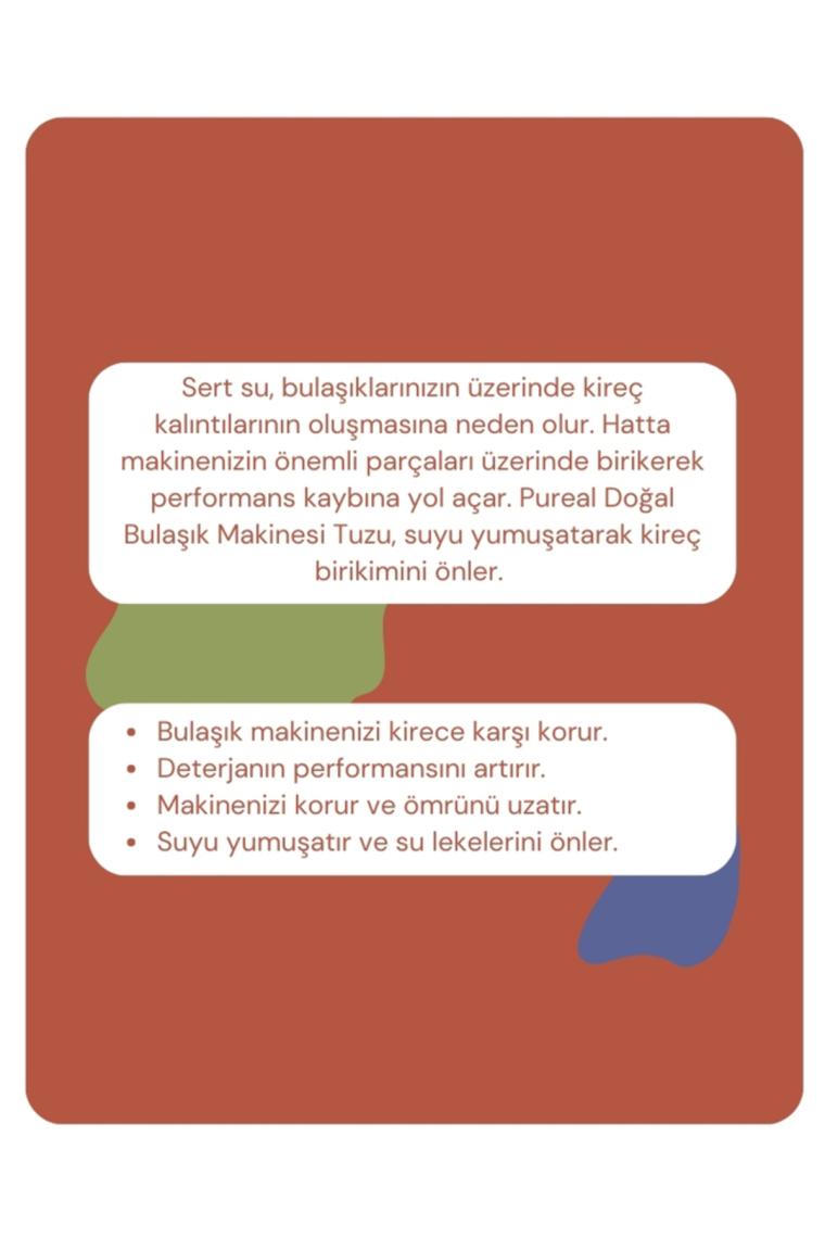 Pureal Doğal Bulaşık Makinesi Tuzu 3 KG - 100 Yıkama