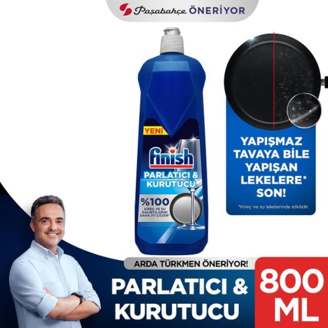 Finish Bulaşık Makinesi Parlatıcısı 800 ml - İz Bırakmayan Ferah Koku ile Parlak Sonuçlar