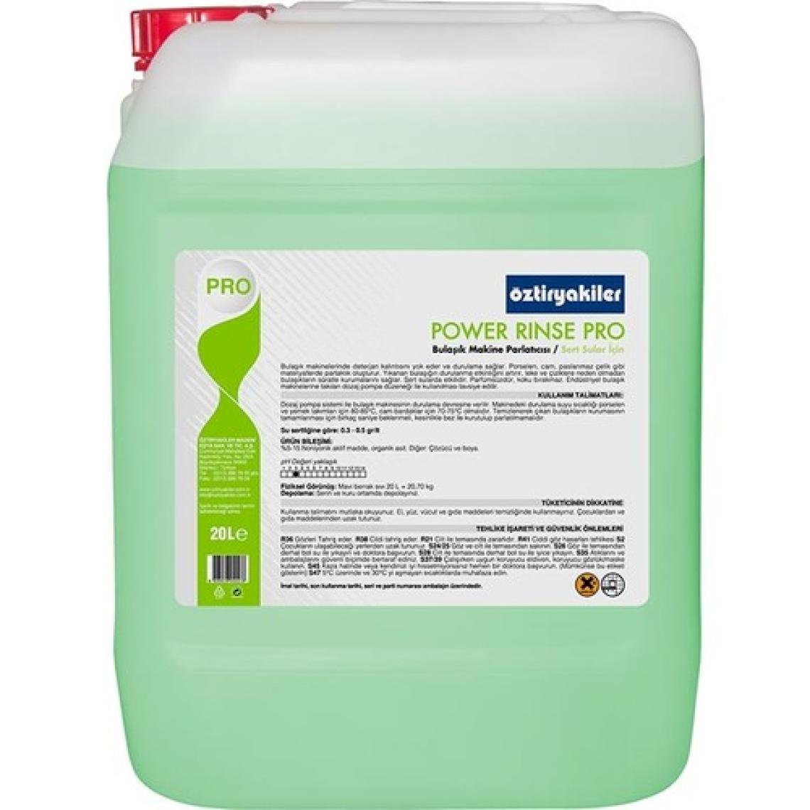 Öztiryakiler Power Rinse Pro Bulaşık Makinesi Parlatıcısı 20 Lt