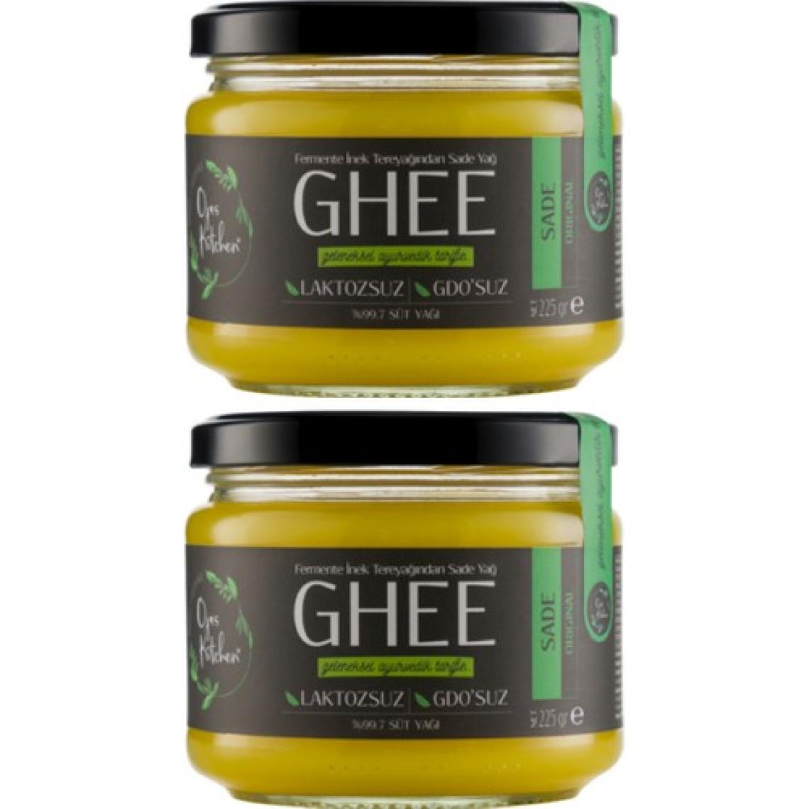 Ojas Kitchen Sade Ghee Sade Yağ 2 x 225 gr Laktozsuz Gdo' Suz  Saf Yağ