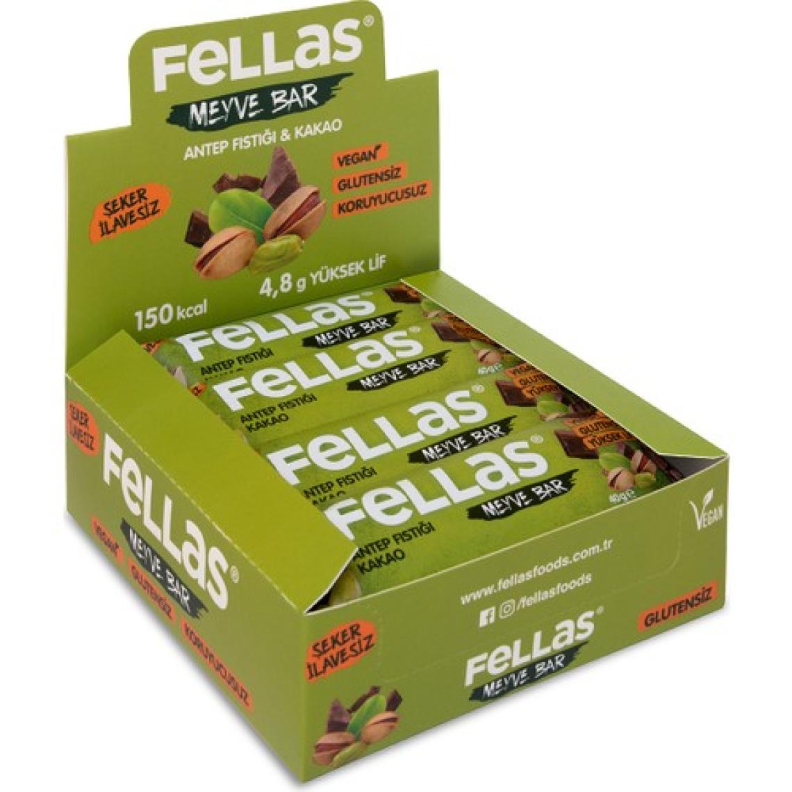 Fellas Meyve Bar - Antep Fıstığı ve Kakao 40 gr x 12 Adet