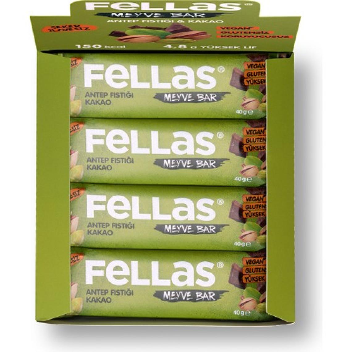 Fellas Meyve Bar - Antep Fıstığı ve Kakao 40 gr x 12 Adet