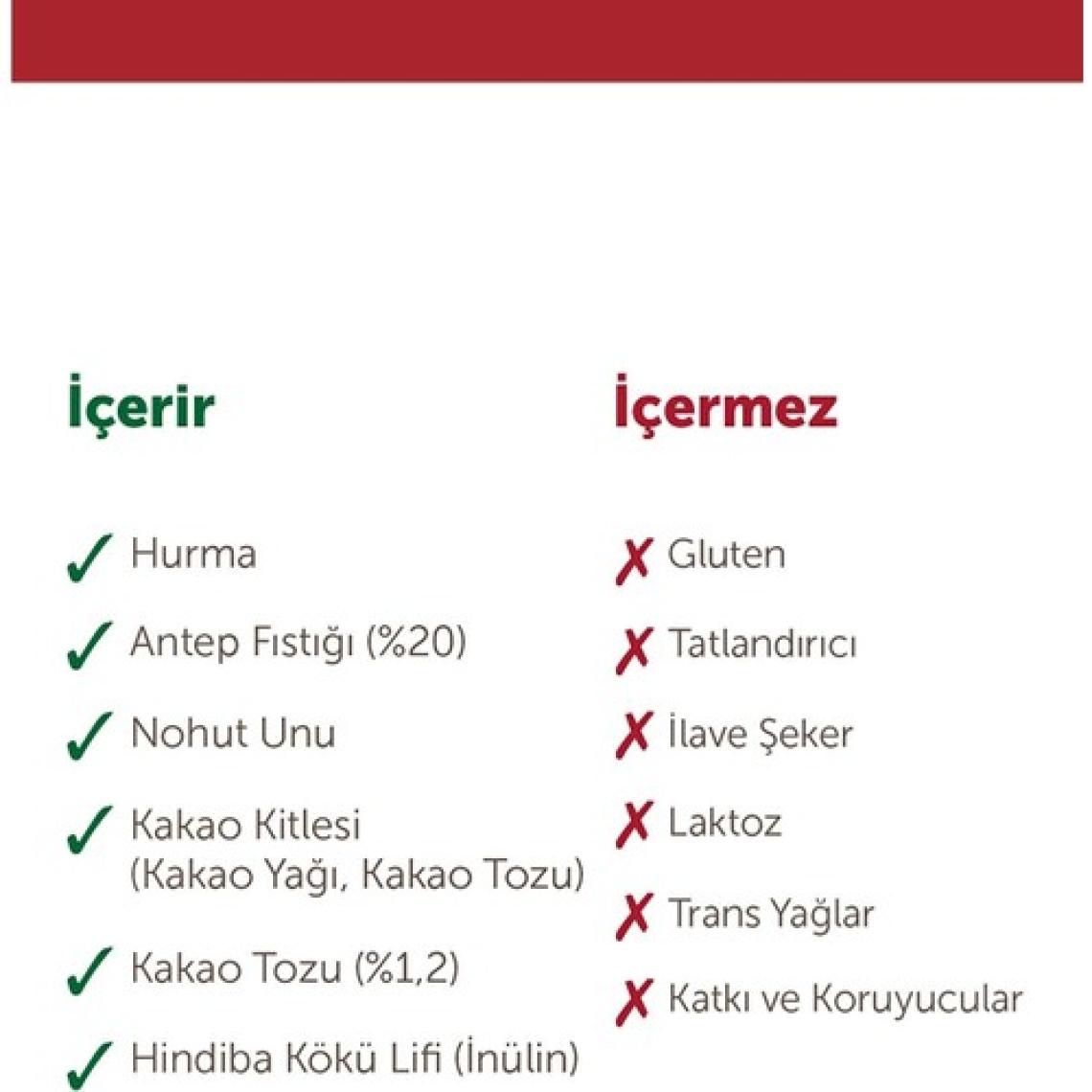 Fellas Meyve Bar - Antep Fıstığı ve Kakao 40 gr x 12 Adet