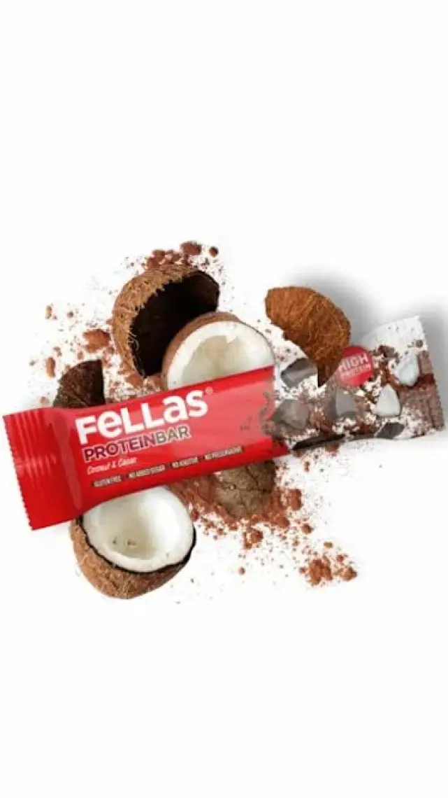 Fellas Hindistan Cevizli ve Kakaolu Yüksek Protein Bar 45 g x 12 Adet