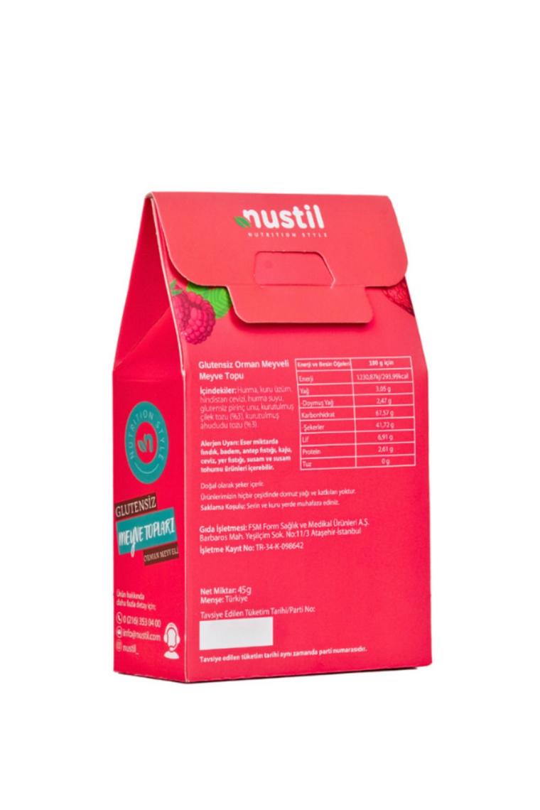 Glutensiz Orman Meyveli Meyve Topları 45 Gr