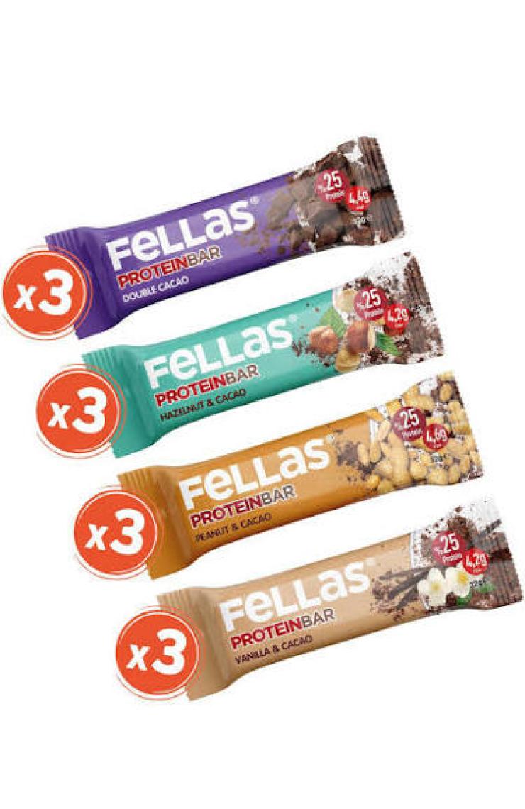 Fellas Protein Bar 32 gr Karma Kutu 12 Adet (4 Çeşit)