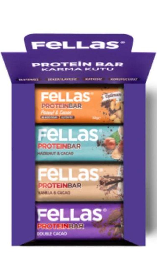 Fellas Protein Bar 32 gr Karma Kutu 12 Adet (4 Çeşit)