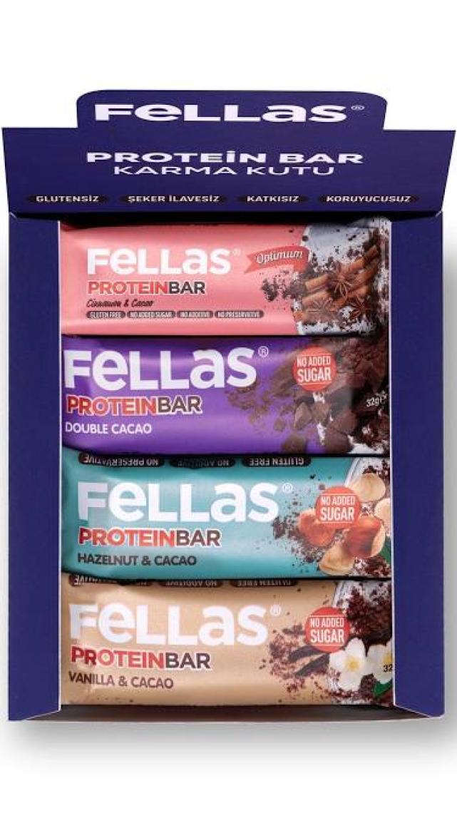 Fellas Protein Bar 32 gr Karma Kutu 12 Adet (4 Çeşit)