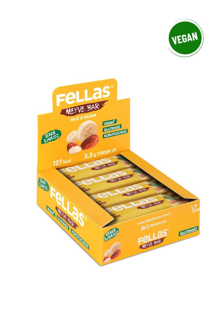 Meyve Bar - Muzlu ve Bademli 35g x 12 Adet