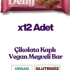 Delly Çikolata Kaplı - Bademli & Çilekli Meyveli Bar 35g X 12 Adet
