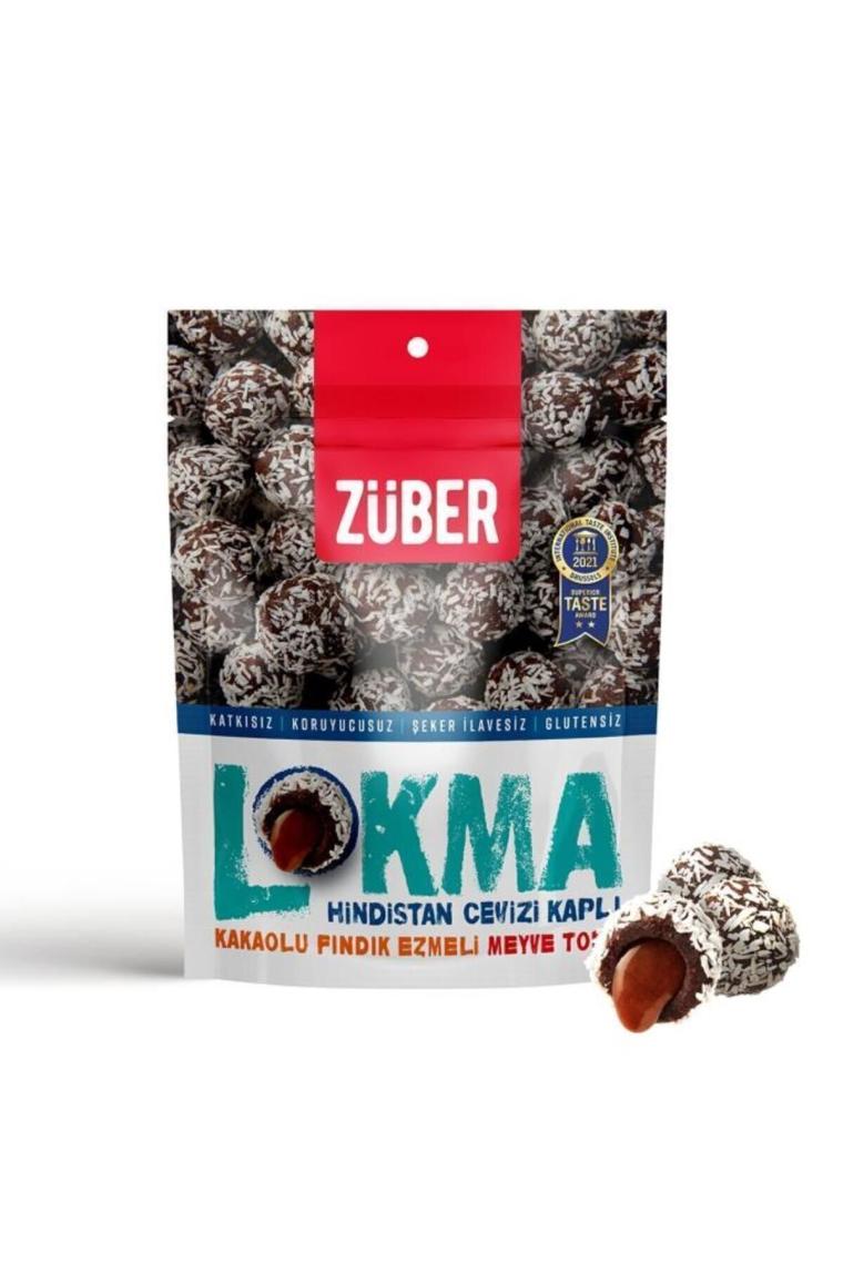 Lokma Hindistan Cevizi Kaplı Kakaolu Fındık Ezmeli Meyve Topu 96g X 6 Paket
