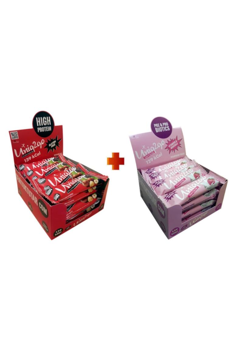 Chocodark Fındıklı Bitter 16 Tatlı Ekşi Pre-probiyotik 16 Toplam 32 Adet 38g.protein Bar