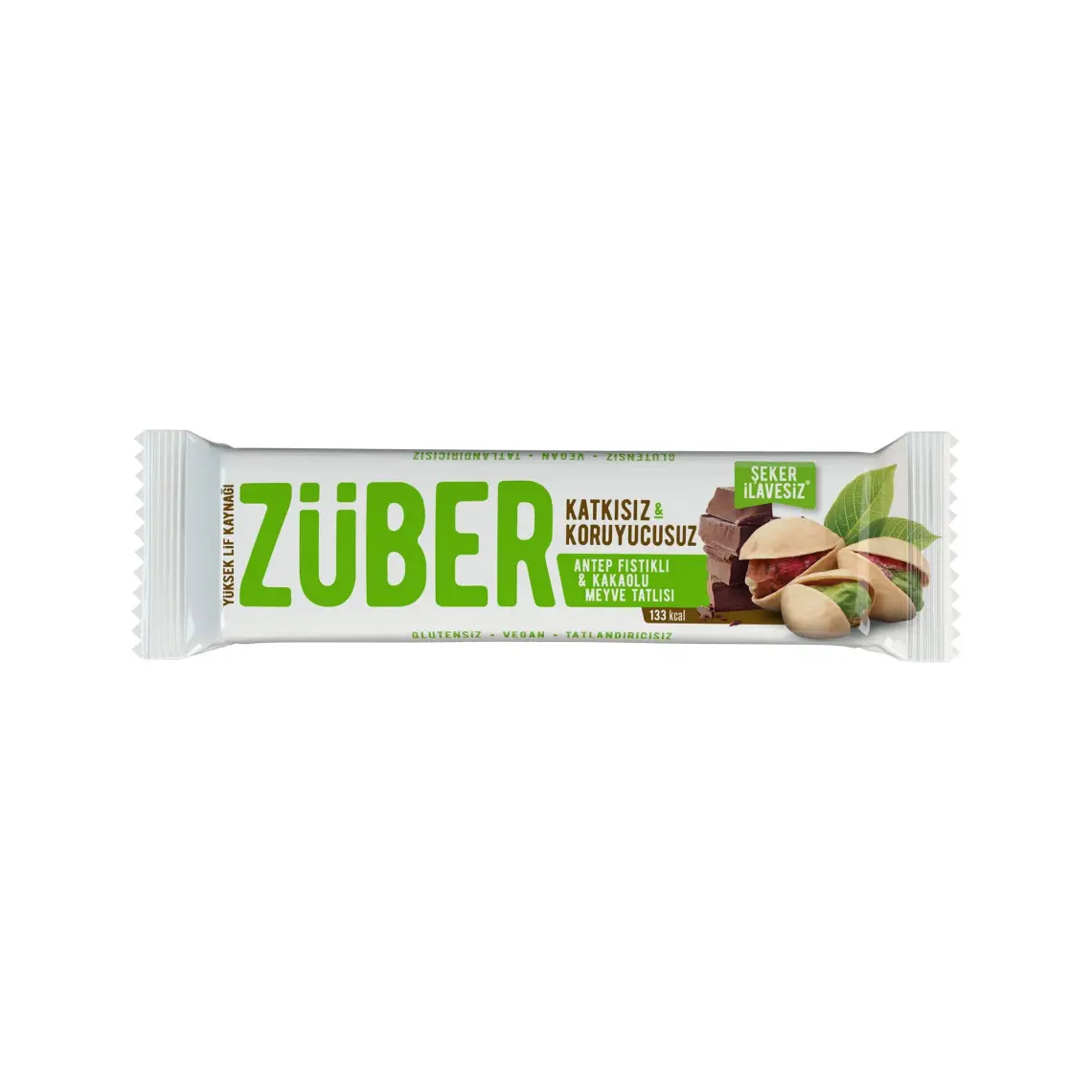 Züber Antep Fıstıklı ve Kakaolu Meyve Bar 40gr  X 12 Adet