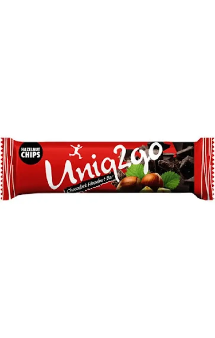 UNIQ2GO Chocodark Fındıklı Bitter 16’lı Kutu 38G Protein Bar