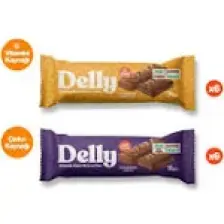 Delly 12 Adet Çikolata Kaplı Karamürver Özütlü ve C Vitaminli Meyveli Bar