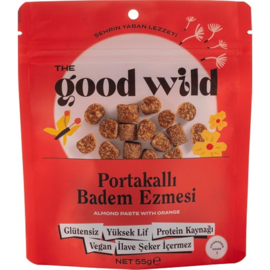 The Good Wild Glütensiz, İlave Şekersiz Portakallı Badem Ezmesi 55 gr
