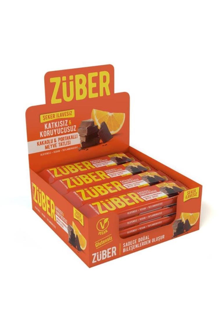 Züber Portakallı & Kakaolu Meyve Barı 12x40 gr