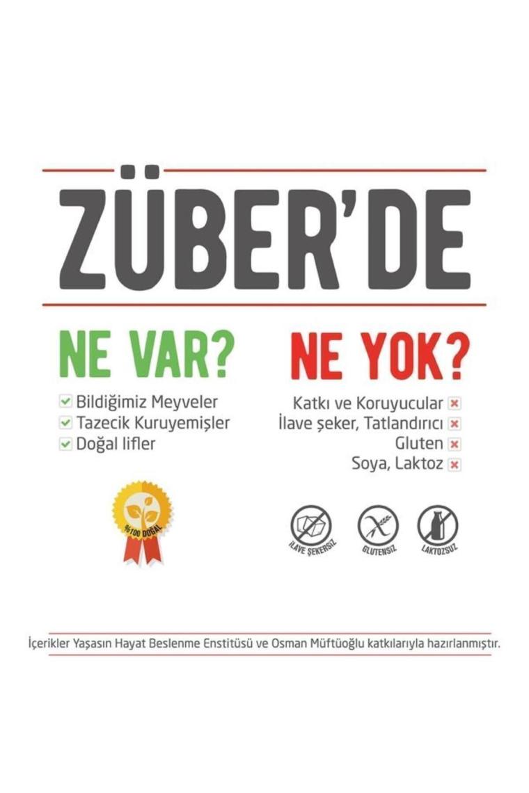 Züber Portakallı & Kakaolu Meyve Barı 12x40 gr
