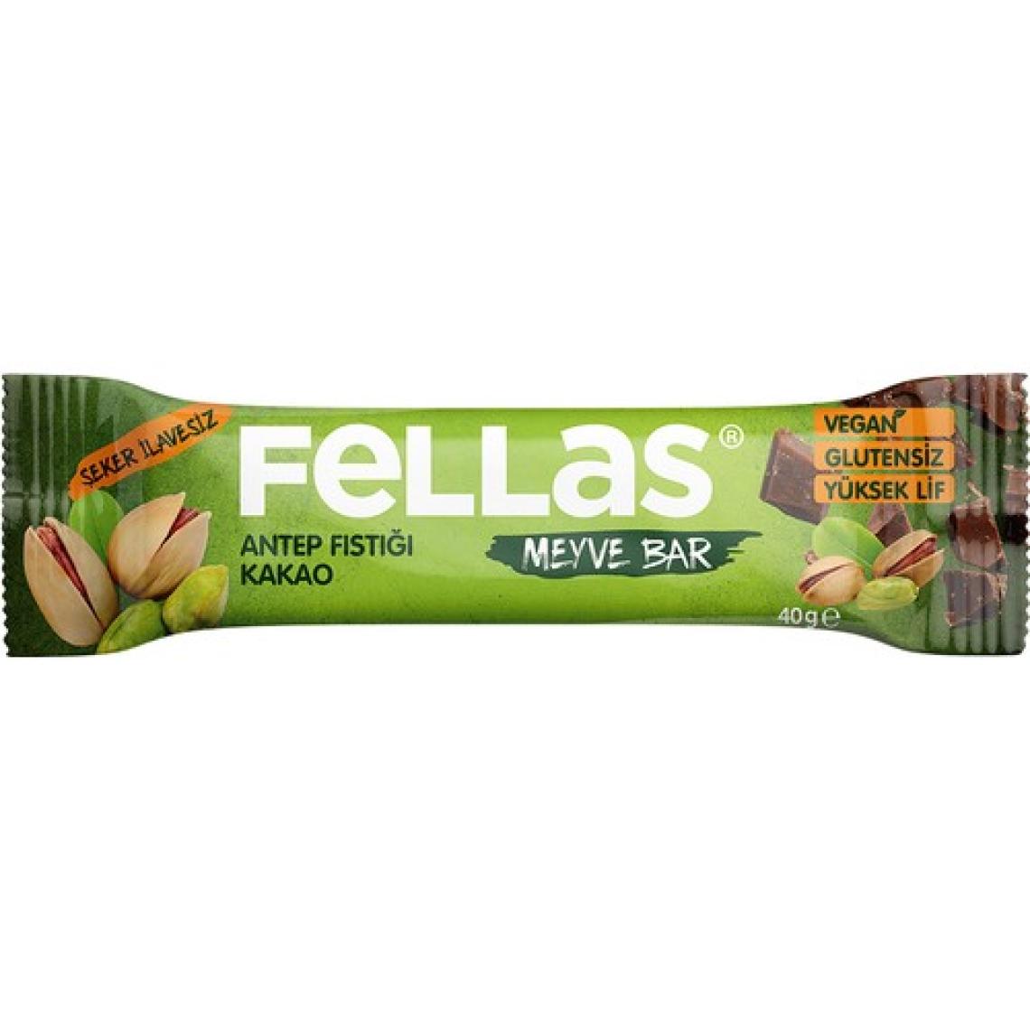 Fellas Meyve Bar 40 G Süper Ikili Kutu 24 Adet - Antep Fıstıklı x 12 Adet + Karışık Kuruyemişli x 12 Adet