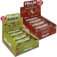 Fellas Meyve Bar 40 G Süper Ikili Kutu 24 Adet - Antep Fıstıklı x 12 Adet + Karışık Kuruyemişli x 12 Adet