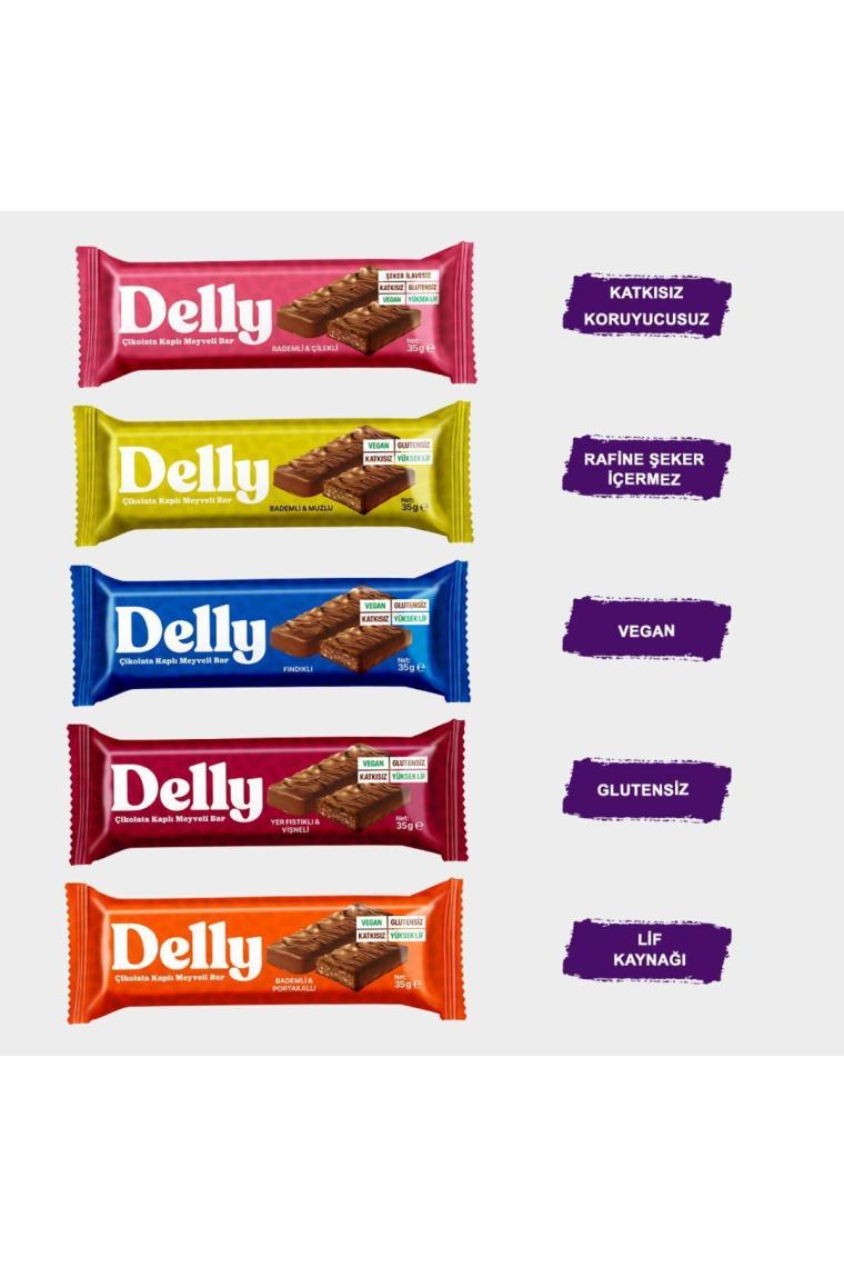Çikolata Kaplı - Vegan Meyveli Bar - Karışık Kutu 35g X 12 Adet