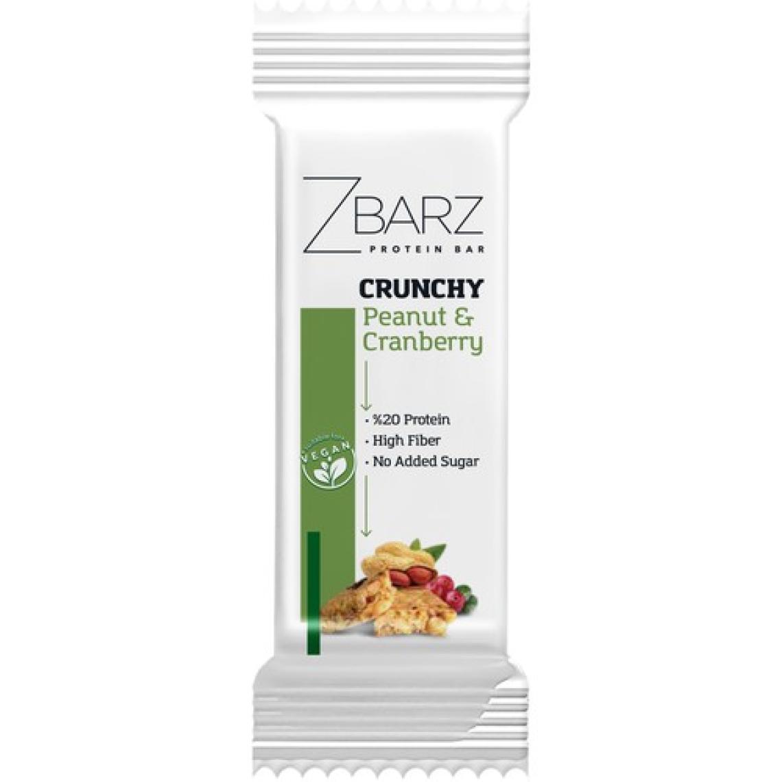 Zbarz Crunchy Protein Bar Yer Fıstık - Turna Yemişi 35G (12 Adet)